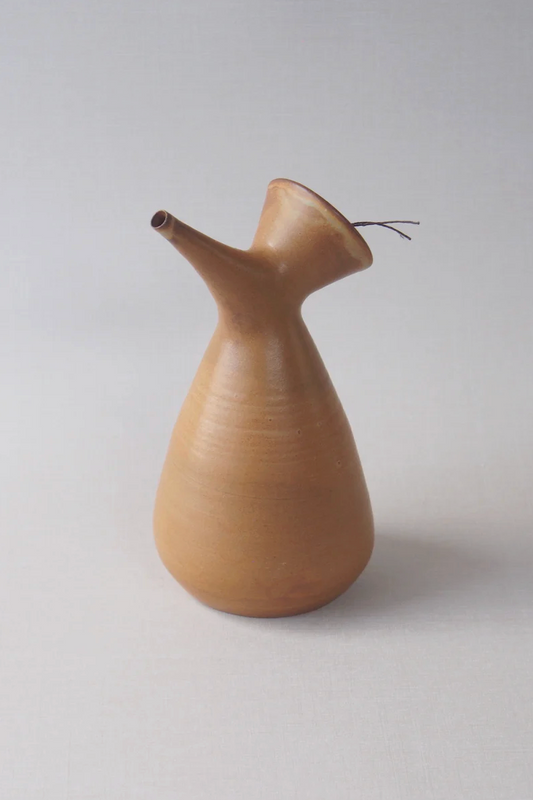 Noot Noot ceramic oil dispenser with long narrow spout by Kura Studio, handmade Australian stoneware – alternate view