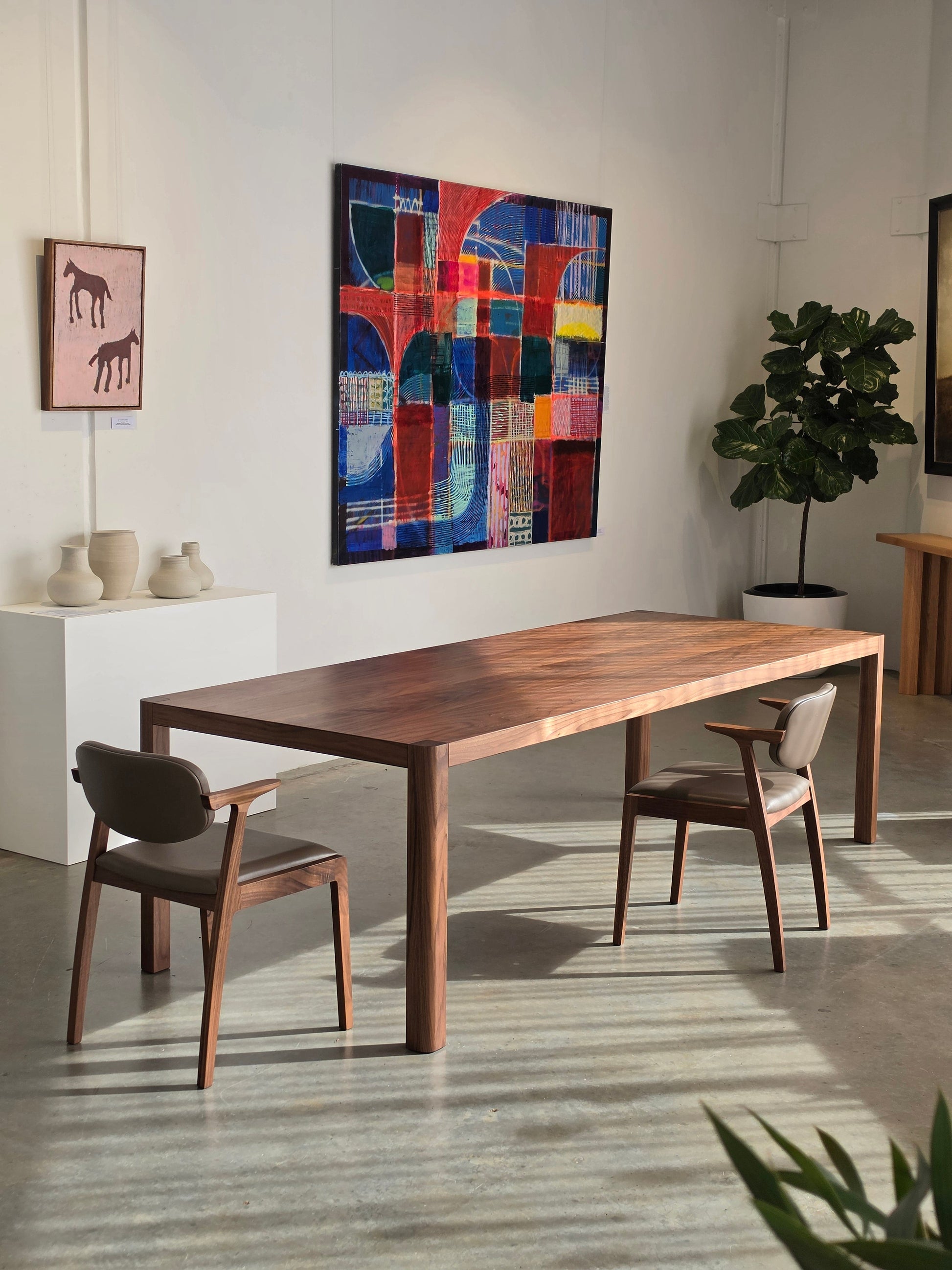 Irvine Dining Table in American Walnut with torsion box construction by Nathan Day Design – view 4