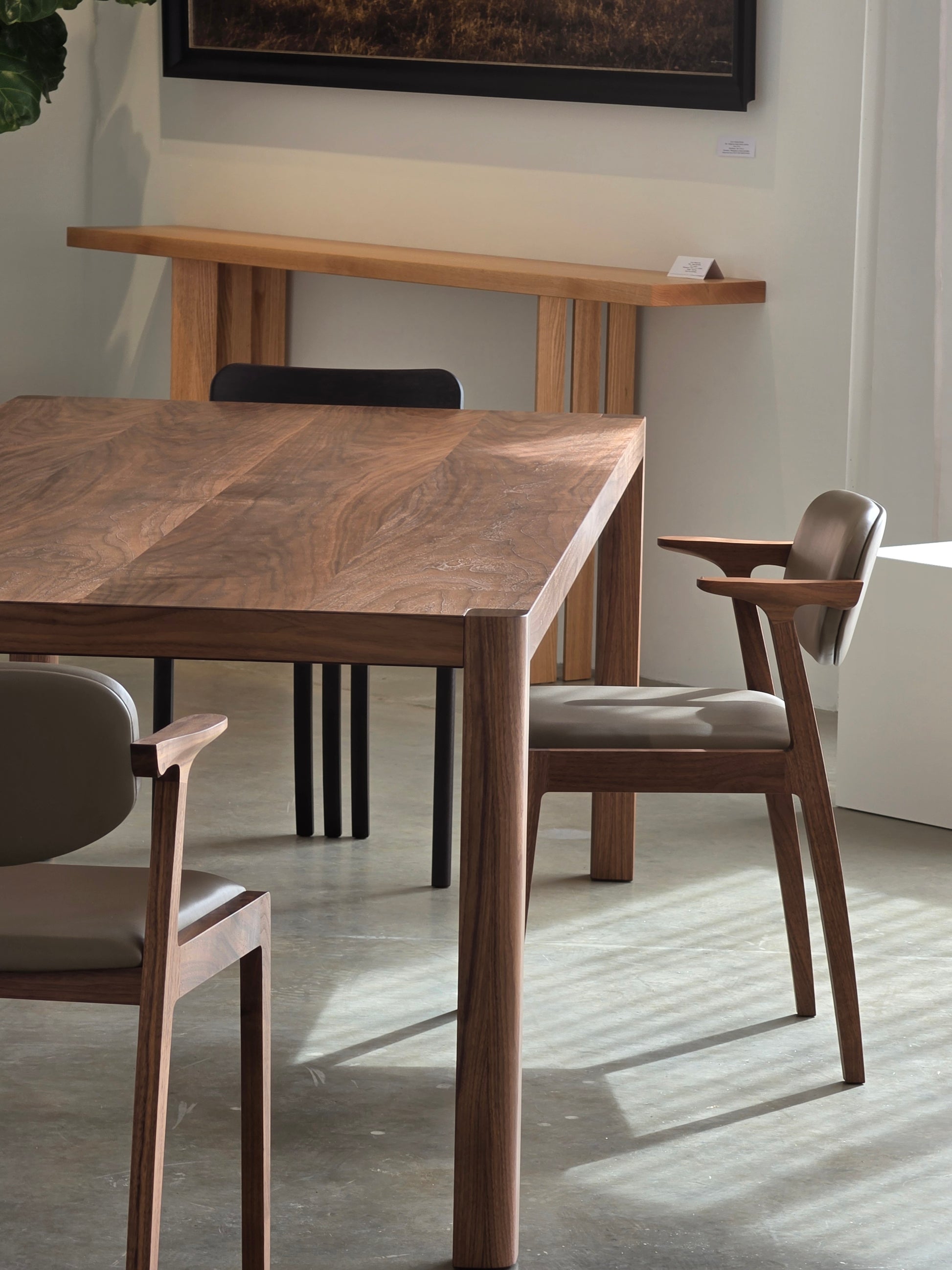 Irvine Dining Table in American Walnut with torsion box construction by Nathan Day Design