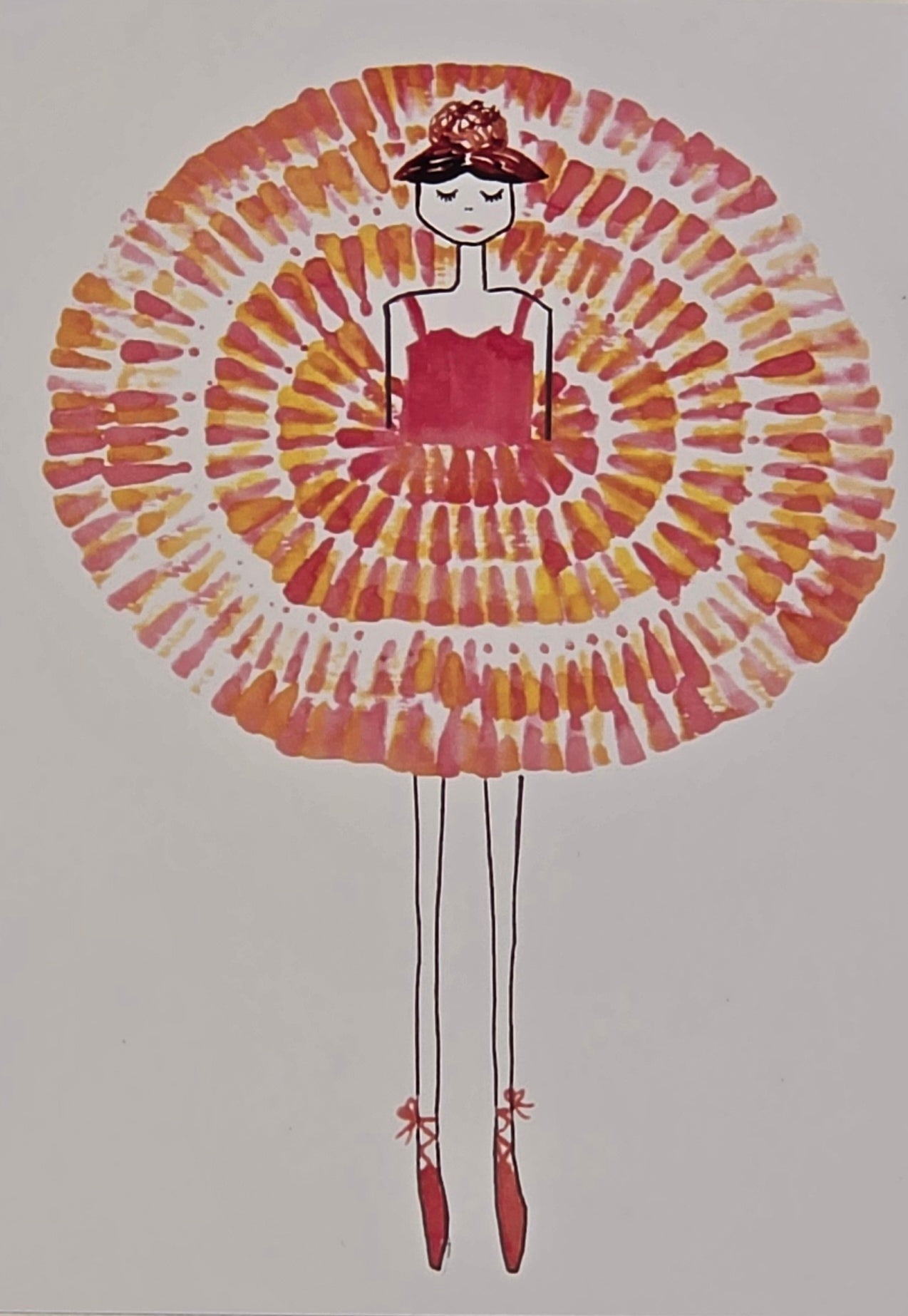 Ballerina by Lolah Day, illustrated art greeting card