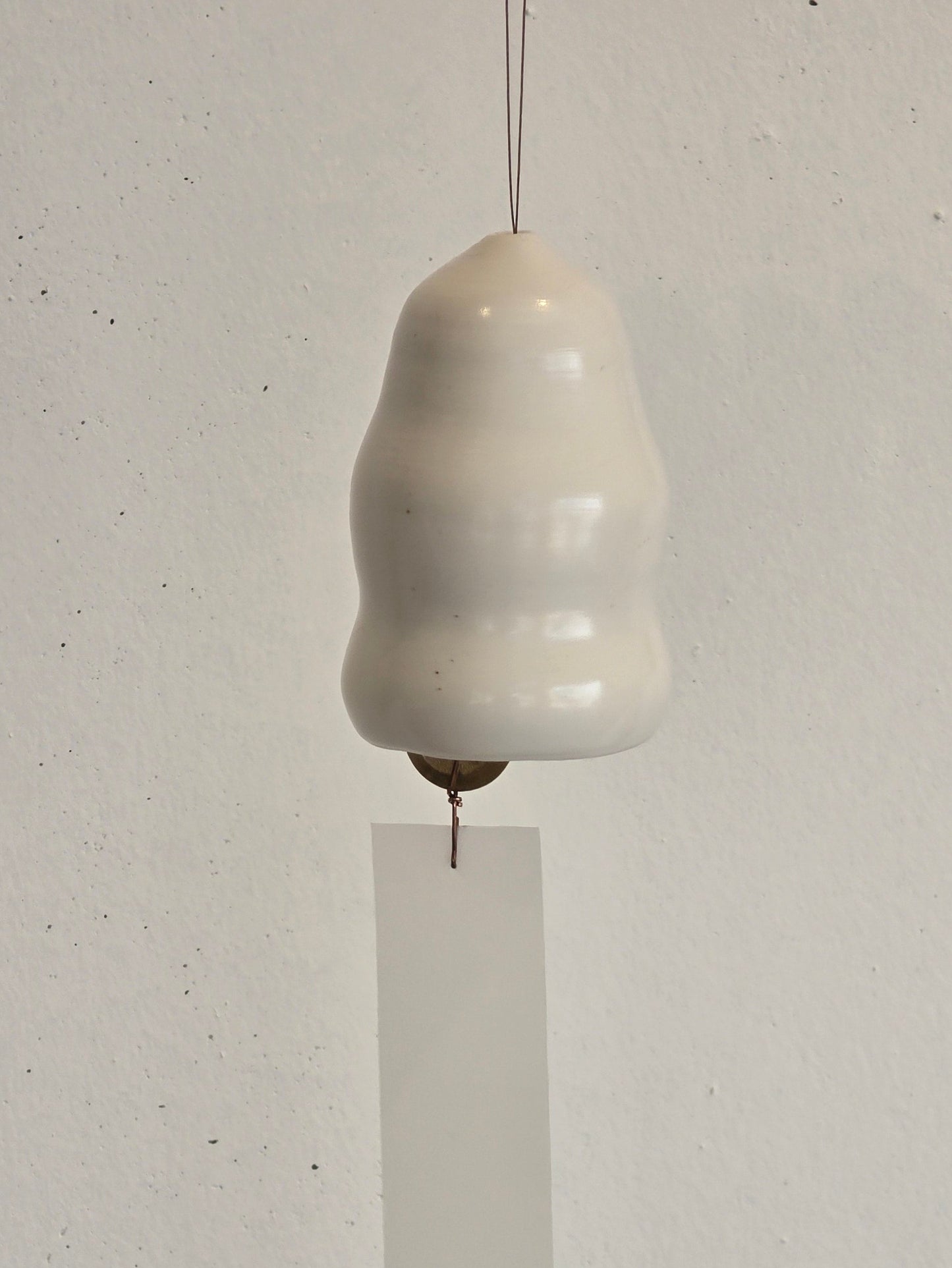Ceramic wind chime (Angin) by Kura Studio, handmade Australian stoneware garden decor – detail