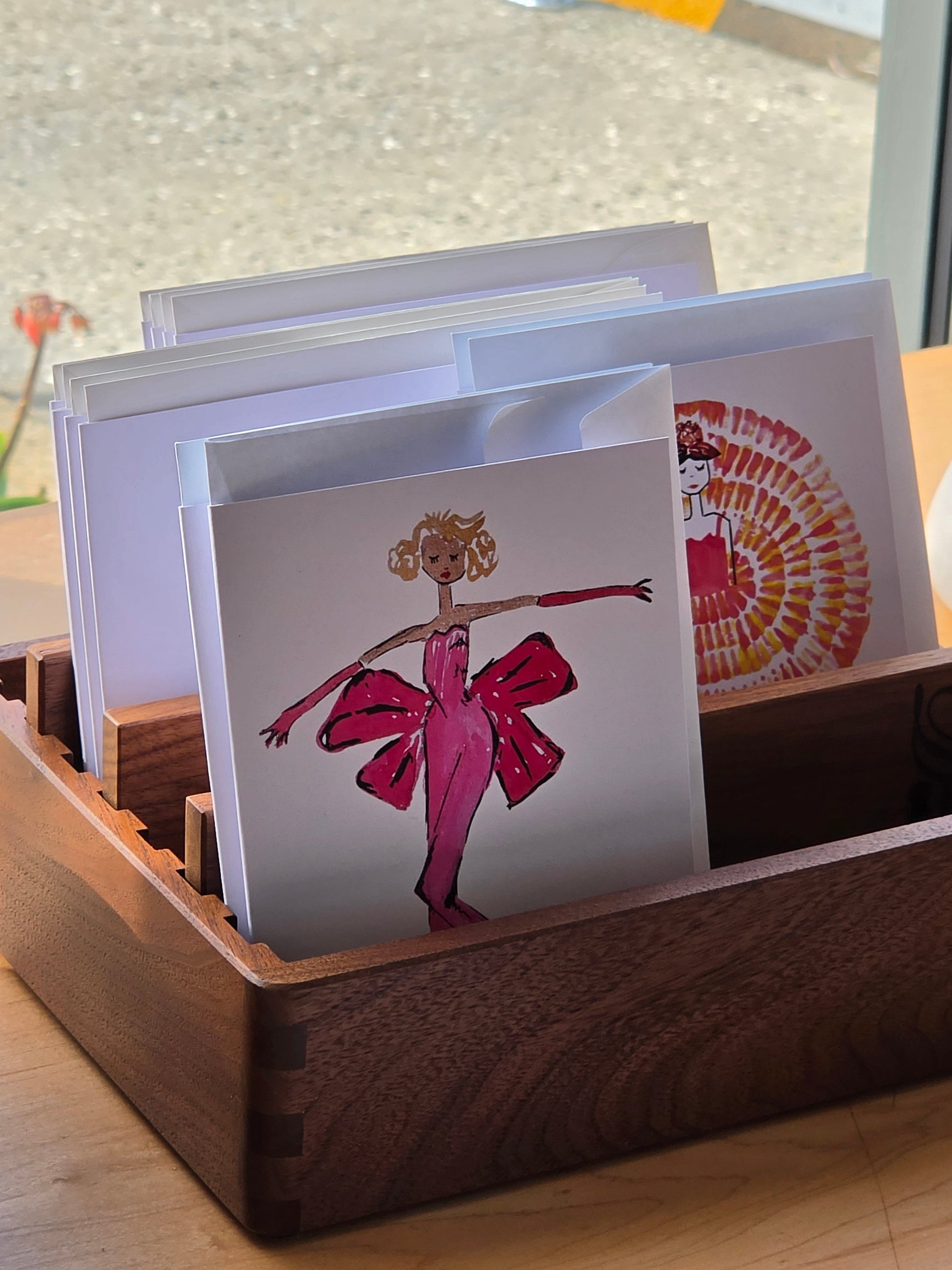 Party Girl by Lolah Day, illustrated art greeting card – alternate view