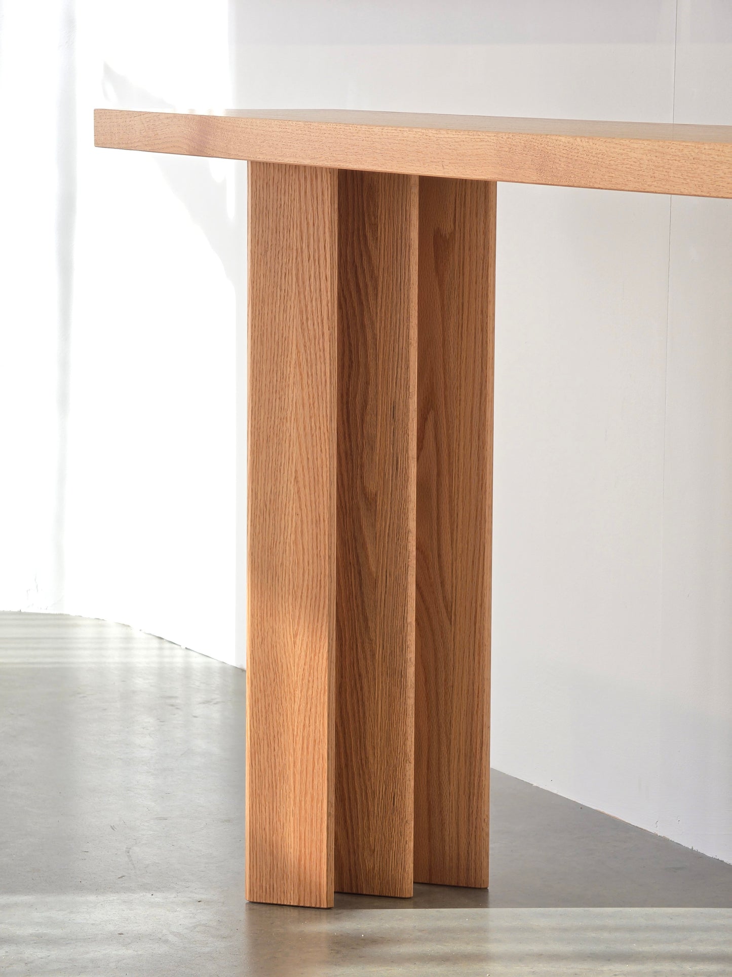 Prism Console Table in Red Oak by Nathan Day Design