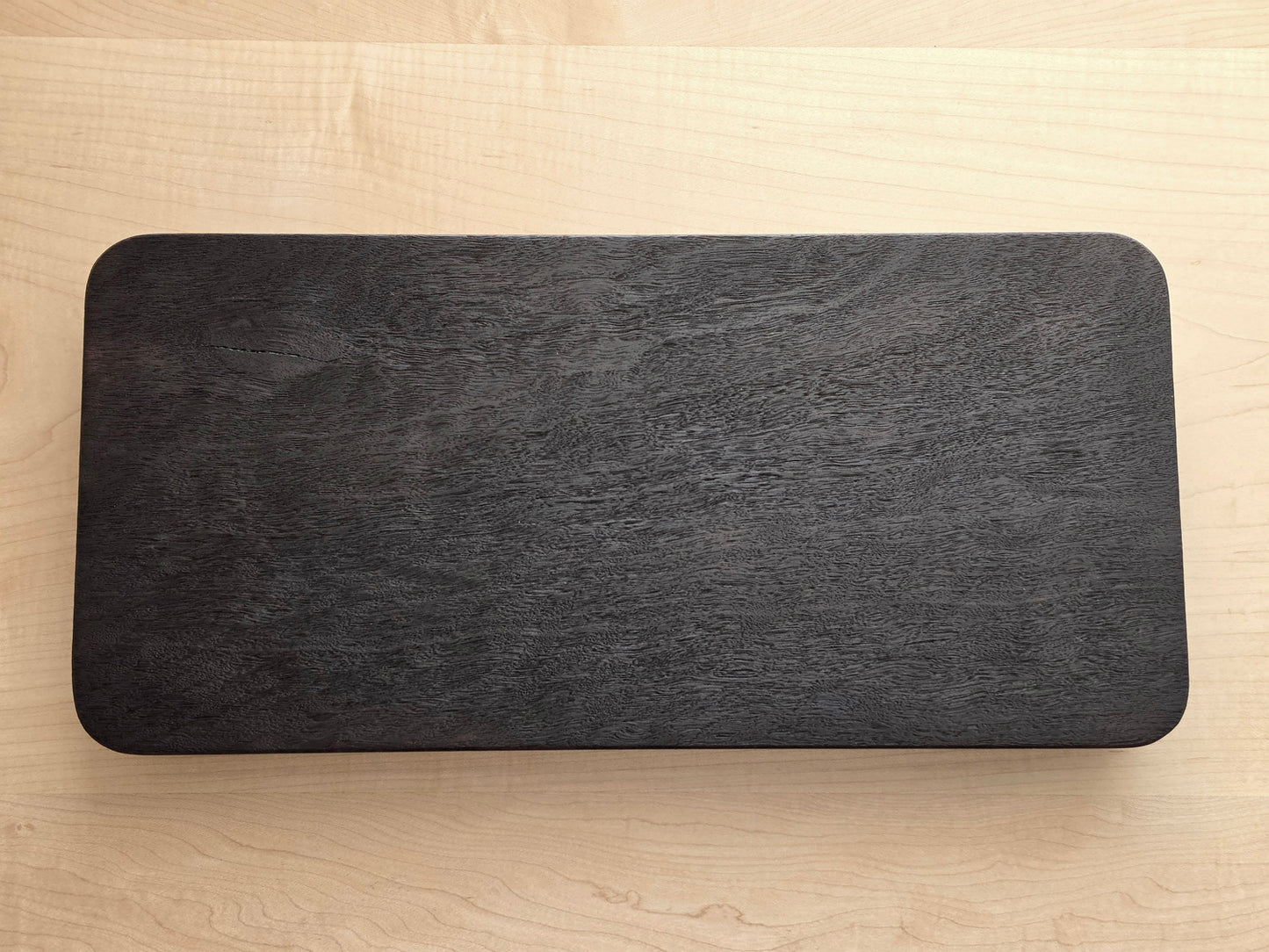 Scorched Jarrah sushi board by Nathan Day Design, handcrafted textured timber serving board