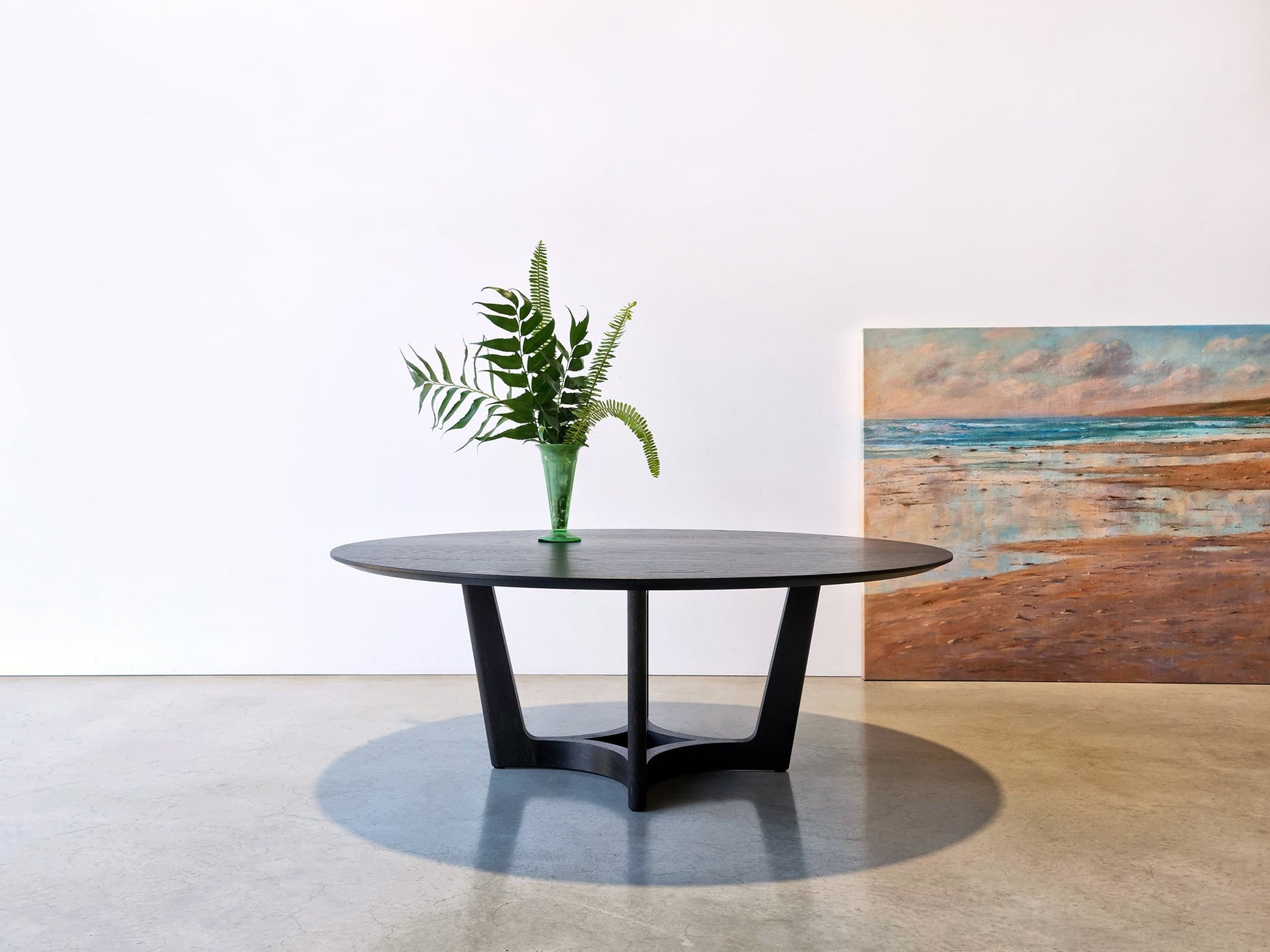Froxfield Coffee Table in ebonised timber by Nathan Day Design – alternate view