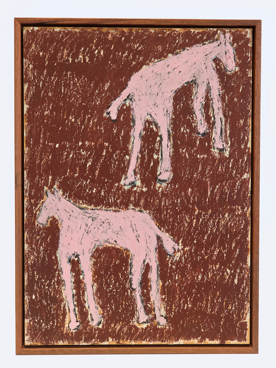 'Rains in the Top Paddock' by Jessie Hartwig-Boutkan, original Australian artwork in a handcrafted timber shadow-line frame