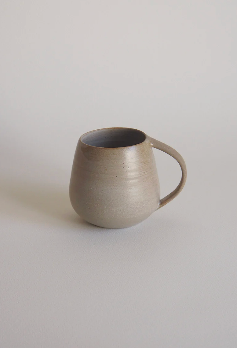 Mellow Mug soft rounded handmade stoneware mug by Kura Studio – alternate view