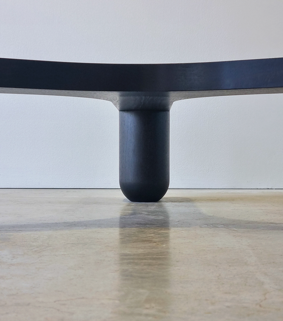 Hippo sculptural timber coffee table by Nathan Day Design – alternate view